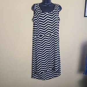 Indulge Chevron High Low Dress
